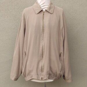 Baracuta Tan Silk Bomber Jacket L